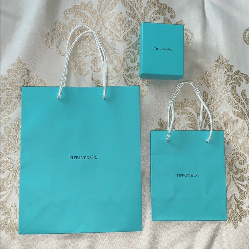 Tiffany & Co. shopping bags and box